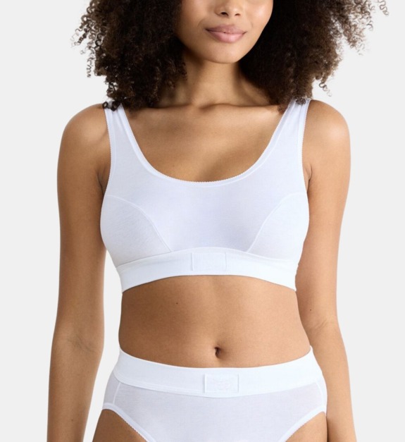 sloggi - Brassière Double Comfort T en coton - Blanc