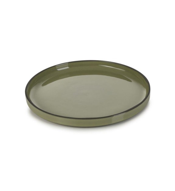 revol - Assiette plate Caractère céramique cardamone Ø26 cm - Vert
