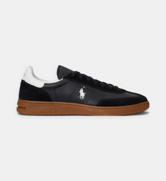 polo ralph lauren - Baskets basses Bedford en cuir - Noir