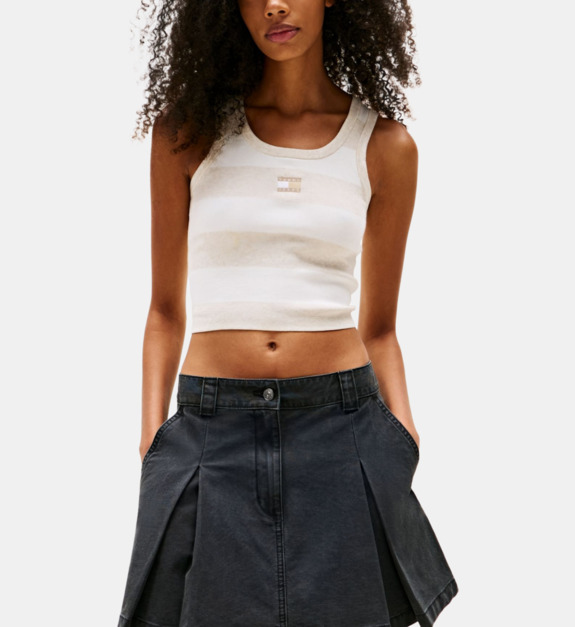 Débardeur crop griffé