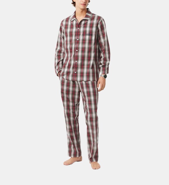 Ensemble pyjama droit à carreaux