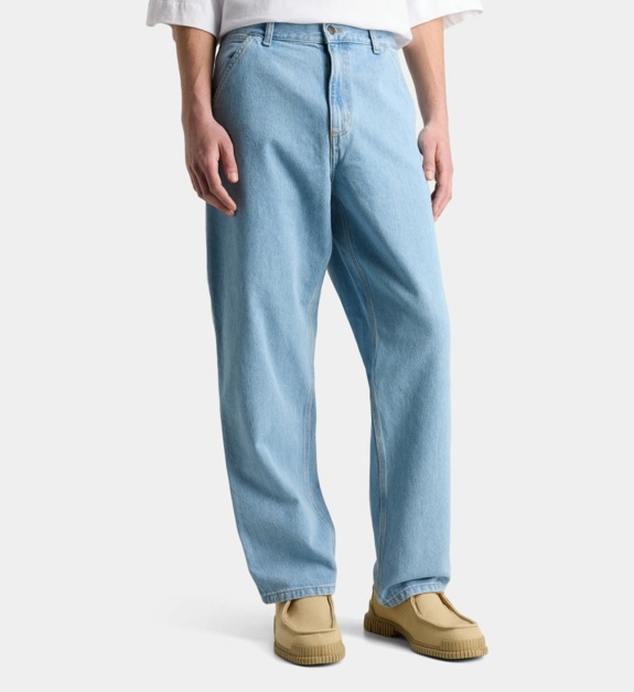 Jean droit décontracté Single Knee coton