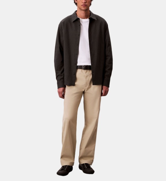 Pantalon droit en twill