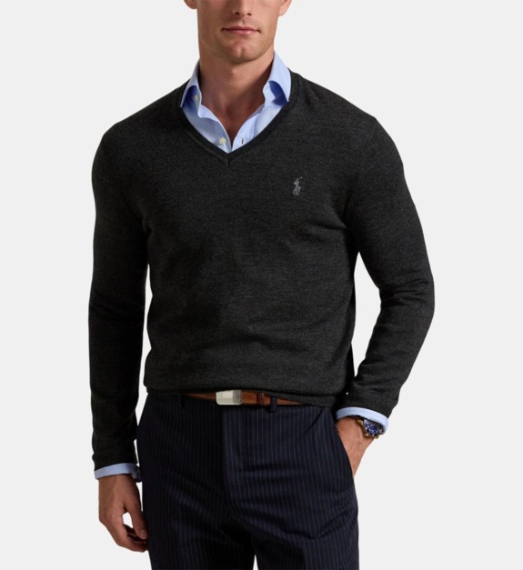 Pull droit en laine signature