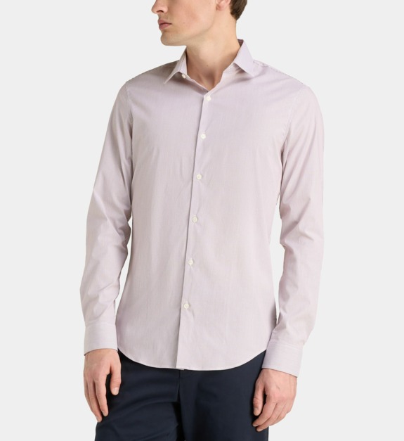 Chemise slim rayée en coton - vue 3