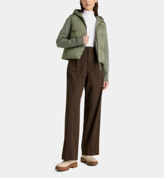 canada goose - Doudoune ajustée Hybridge capuche bi matière - Vert