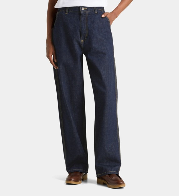 Jean baggy worker Brandon en coton épais délavé