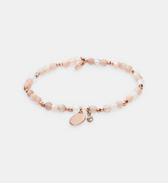 Fossil Bracelet En Pierres Gemmes Nude - vue 2