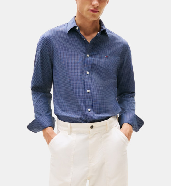 Chemise droite imprimé Vichy - vue 3