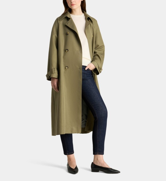 galeries lafayette - Trench long Bjorn femme - Vert