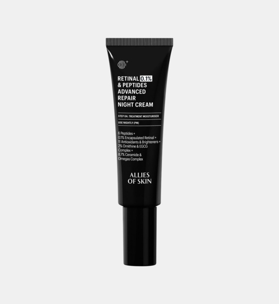 allies of skin - Repair Night Cream - Crème de nuit réparatrice avancée au rétinal 0,1 % et aux peptides -