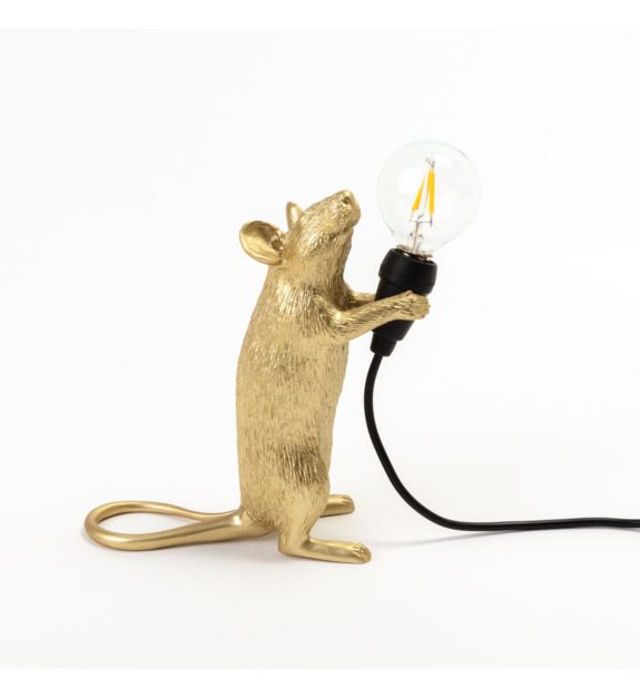 Lampe décorative souris LED USB or