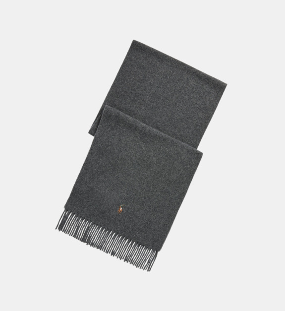 polo ralph lauren - Echarpe signature à franges en laine - Gris