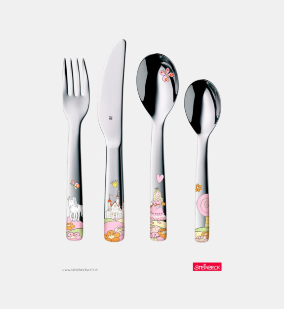 wmf - Princesse Anneli - Ensemble de couverts 4 pièces - Gris