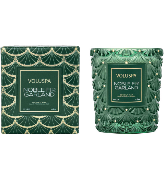 voluspa - Noble Fir Garland - Bougie parfumée - Pot en verre - Vert