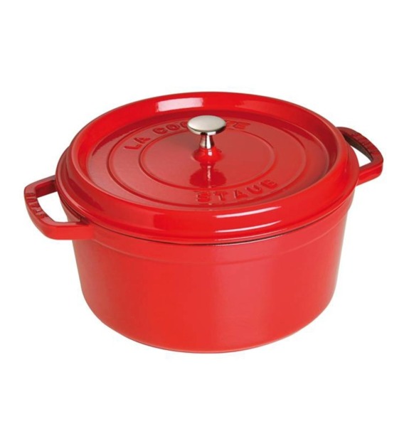 staub - Cocotte ronde fonte brillante Cherry 28 cm 6,7 L - Rouge