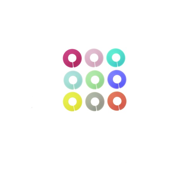 l'atelier du vin - 9 marque-verres Chic Glass Rainbow Ø2,8 cm - Multicolore