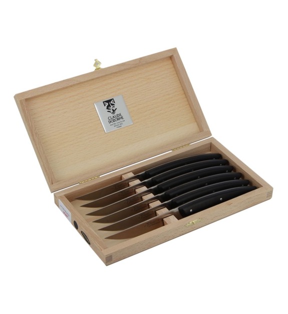 dozorme - Coffret de 6 couteaux mats Thiers - Noir