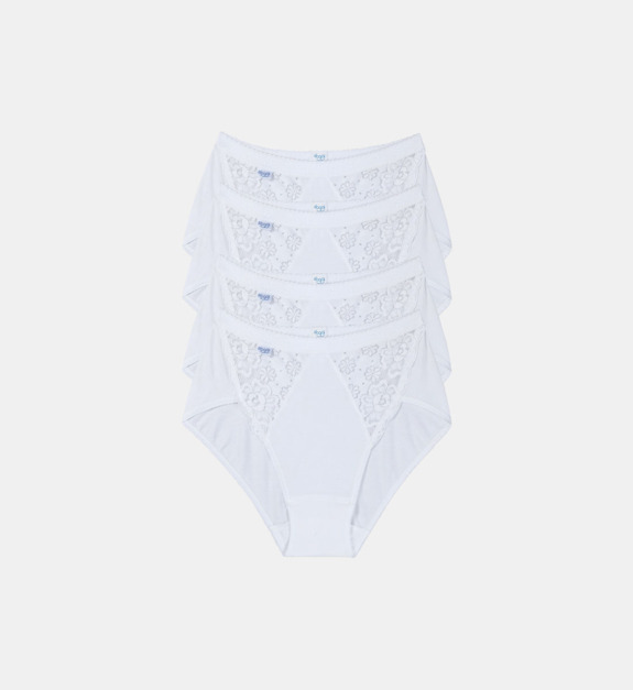 sloggi - Pack 4 culottes midi Chic - Blanc