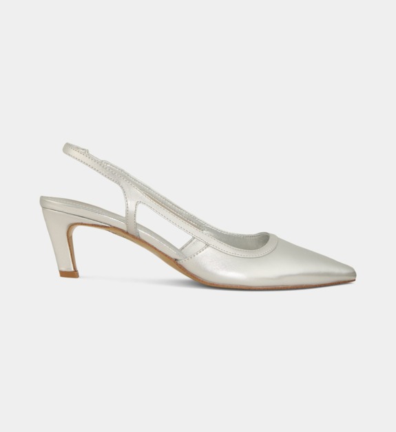 galeries lafayette - Escarpins slingback kitten Vicky en cuir - Bleu