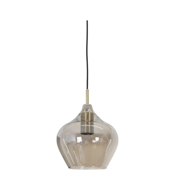 Suspension Rakel verre et laiton H21,5 cm