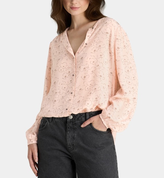 galeries lafayette - Blouse Danube Tra ample à motif fleuri - Beige