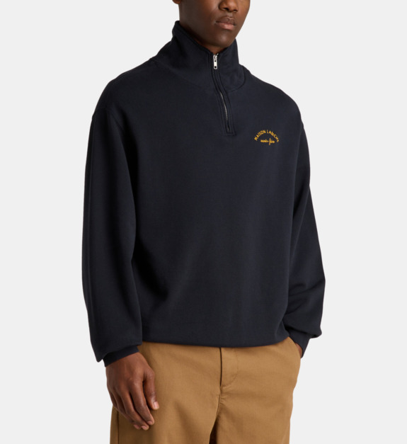 maison labiche - Sweat camionneur droit Placide Minim en coton bio - Bleu