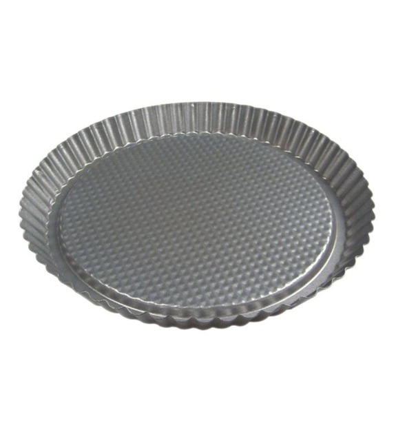 Moule à tarte bord cannelé acier revêtu D28 x H3 cm