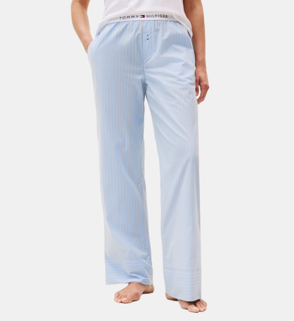 Pantalon de pyjama large en coton rayé