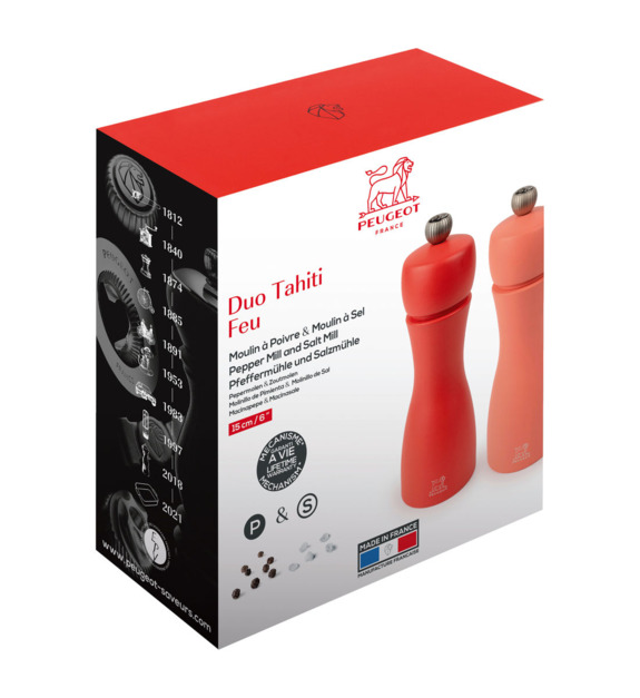 peugeot - Duo moulins poivre & sel - Tahiti Feu - Rouge