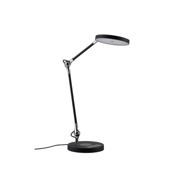 Lampe de bureau Numis aluminium noir et platine