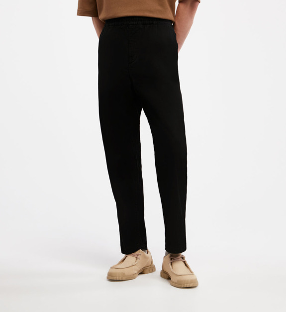 carhartt wip - Pantalon Flint droit coton bio - Noir