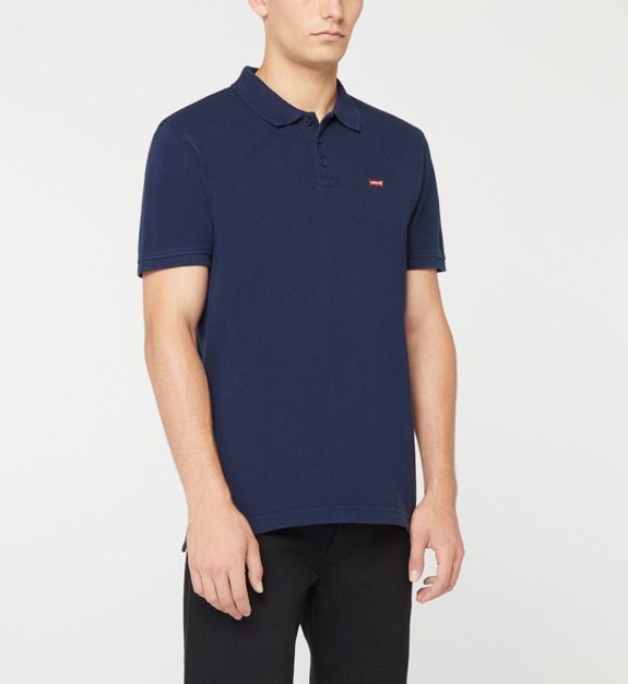 Polo droit griffe coton piqué