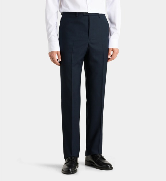 comptoir gl - Pantalon de costume droit Vence rayé - Bleu