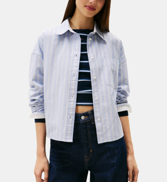 Chemise Tommy Hilfiger TJW REG CROP STRIPE DW0DW21400 EU - vue 4