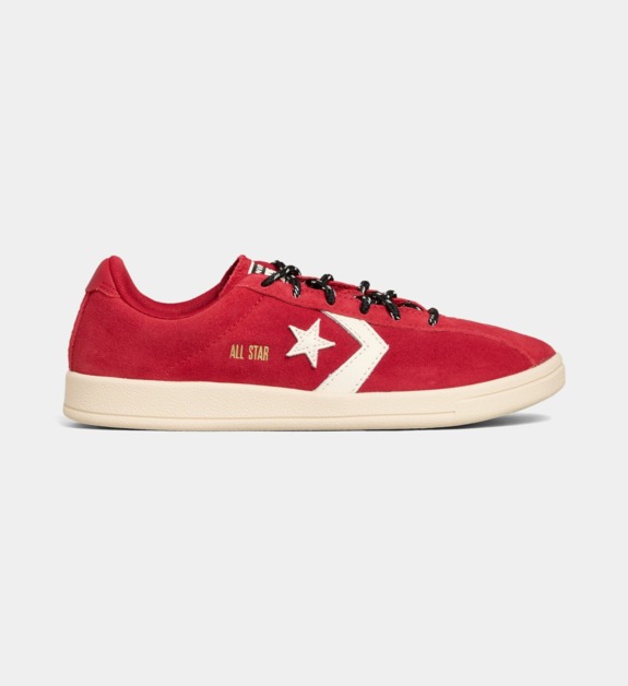 converse - Baskets basses All Star Classic Trainer OX en cuir effet suède - Rouge