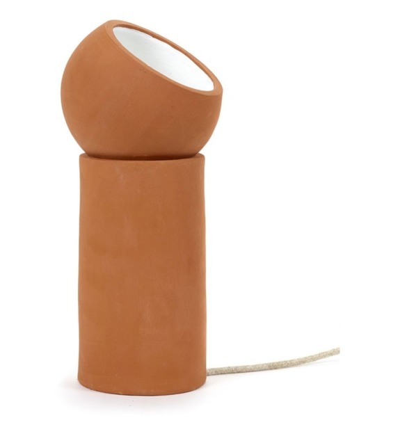 Lampe de chevet taille M TERRA en terre cuite H39 cm