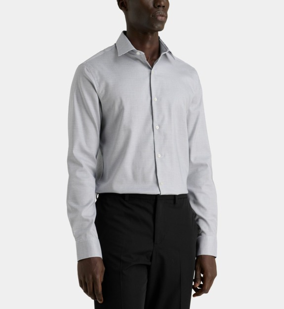 Chemise slim rayée en coton - vue 2