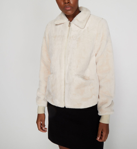 suncoo - Veste Eden courte effet fourrure - Beige