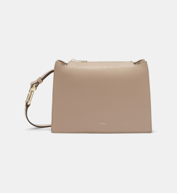 furla - Sac besace Crsb en cuir - Gris