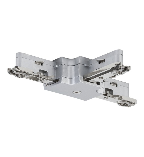 Connecteur en T pour rail chrome mat URAIL 125 mm 1000 W