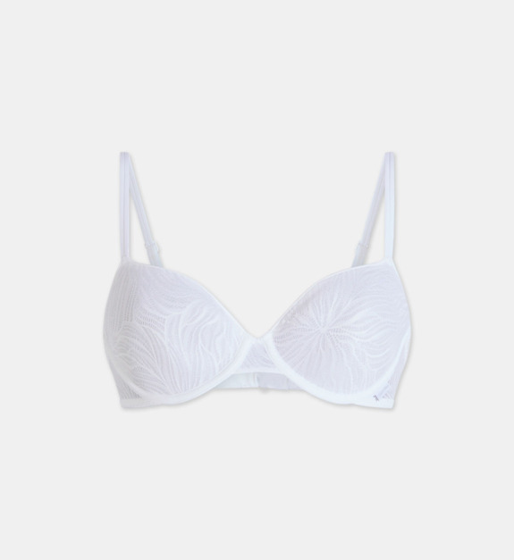 calvin klein - Soutien-gorge demi-corbeille Marquisette avec armatures dentelle Sheer Marquisette - Blanc