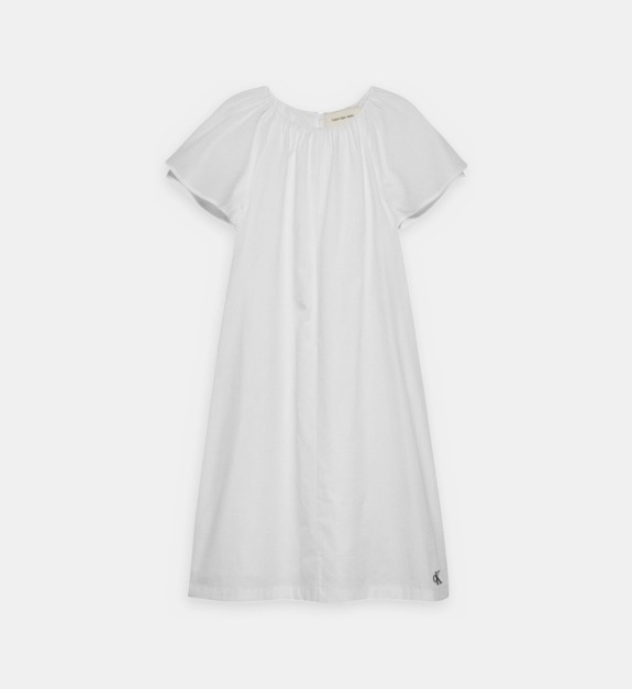 Robe droite courte détails volants