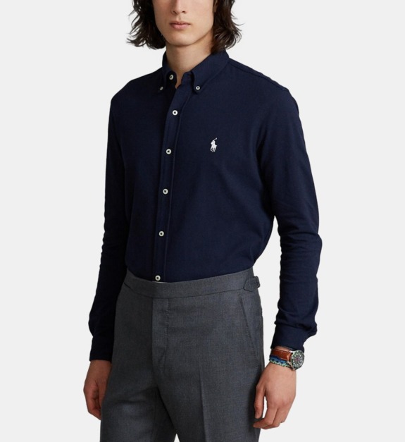 Chemise droite maille mesh coton