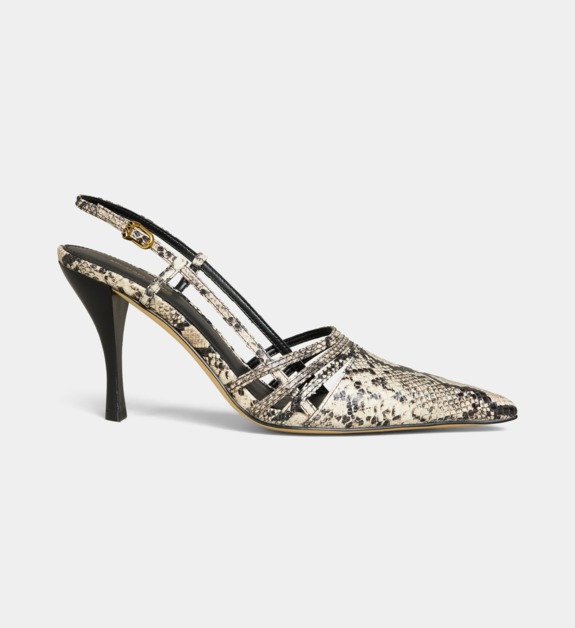 michael kors - Escarpins Haisley en cuir imprimé python - Multicolore