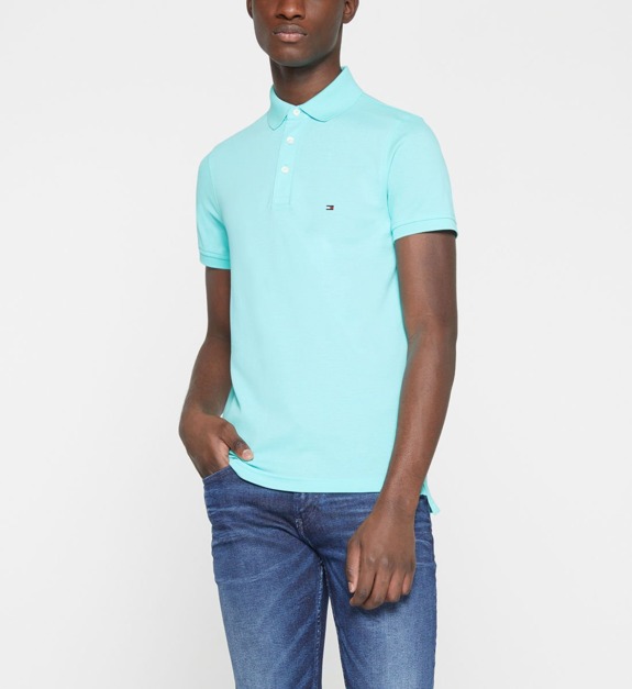 Polo ajusté en coton piqué