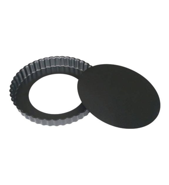 Moule à tarte fond amovible acier revêtu D28 cm