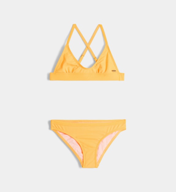 rip curl - Maillot de bain 2 pièces triangle côtelé stretch - Orange