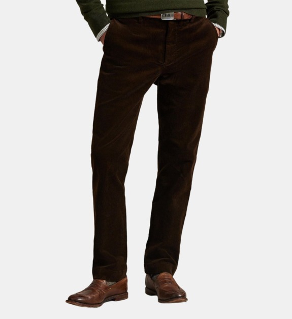 Pantalon slim en velours