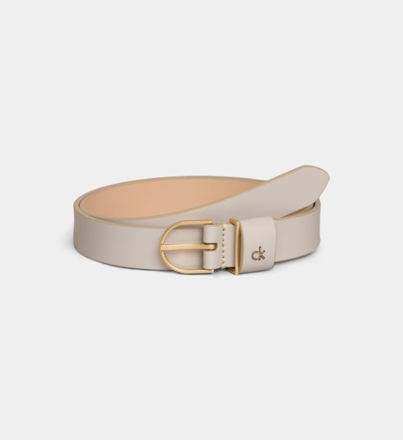 Ceinture fine en cuir signature